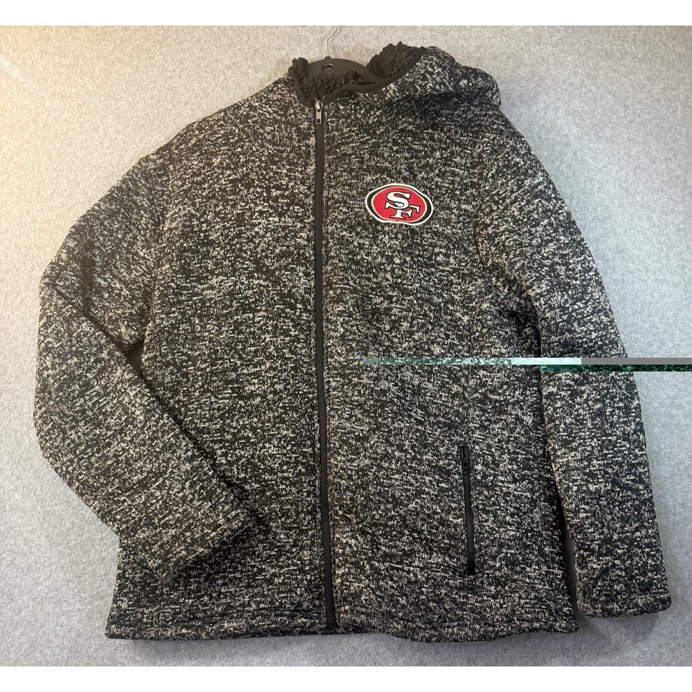 NFL San Francisco 49ers Full-Zip Fleece Hoodie Jacket, Size M